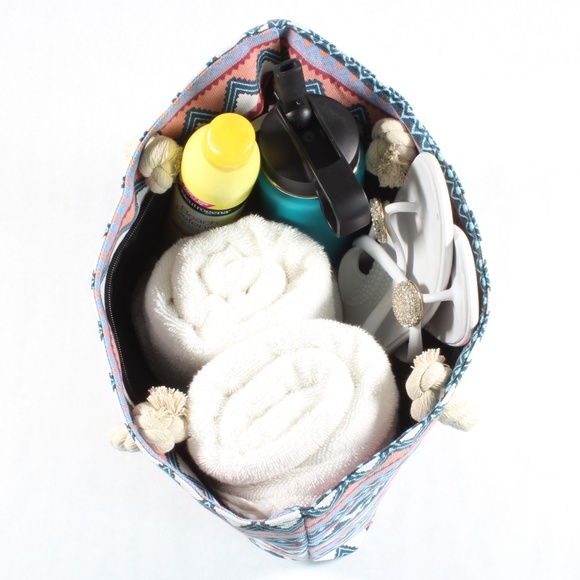 Womens Tote Canvas Printed Rope Handle Bag NEW - Picture 4 of 7